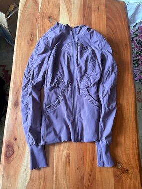 lululemon athletica Purple Full-Zip Ruched Active Jacket